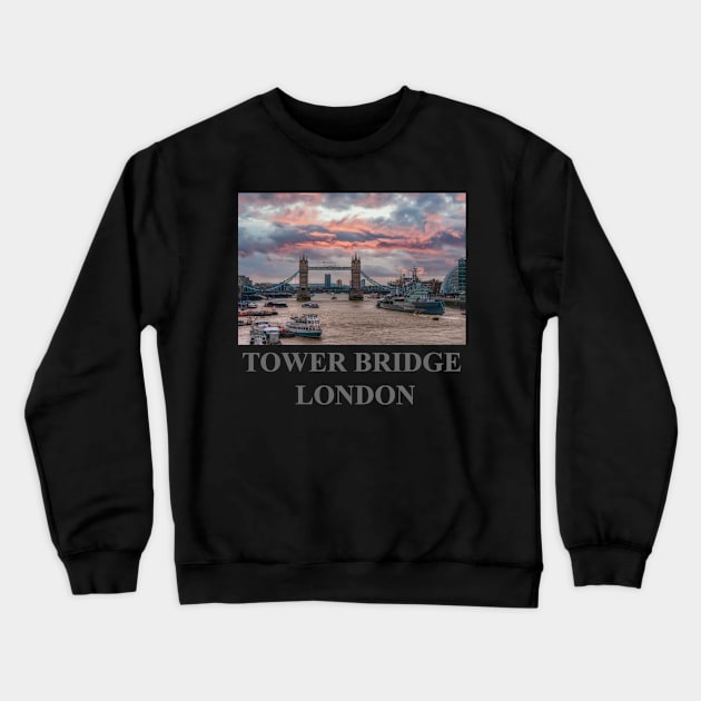 Tower Bridge London Crewneck Sweatshirt by SteveHClark